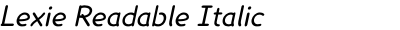 Lexie Readable Italic